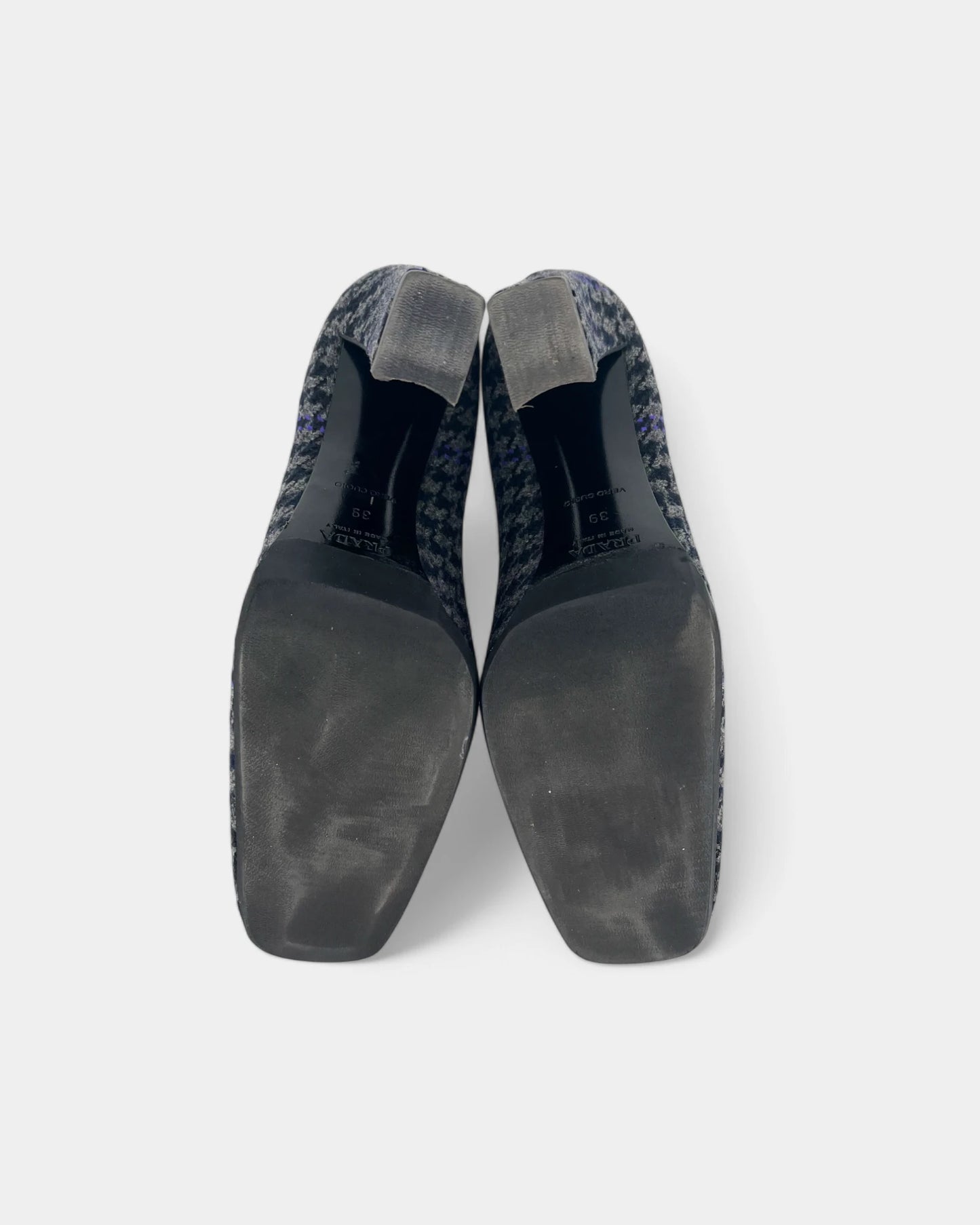 Escarpins gris à carreaux - 39 EU / 8 US