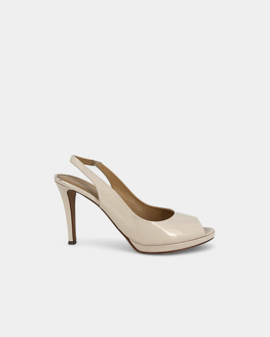 Cream Slingbacks - 40.5 EU / 9.5 US