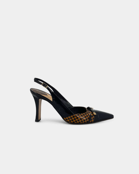 Brown Slingbacks - 38.5 EU / 7.5 US