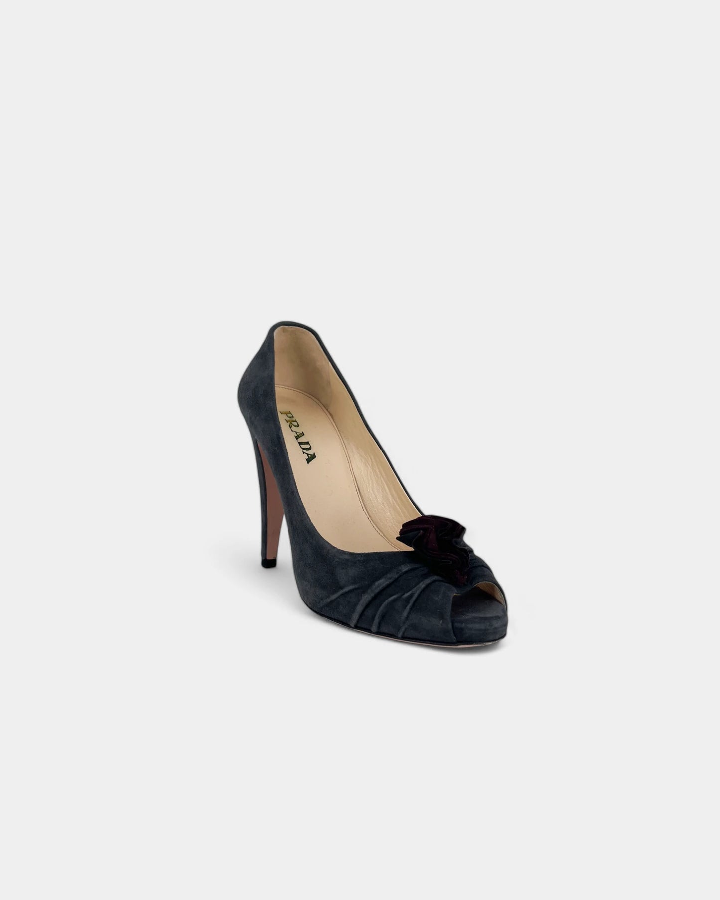 Escarpins gris en suède - 35 EU / 4 US