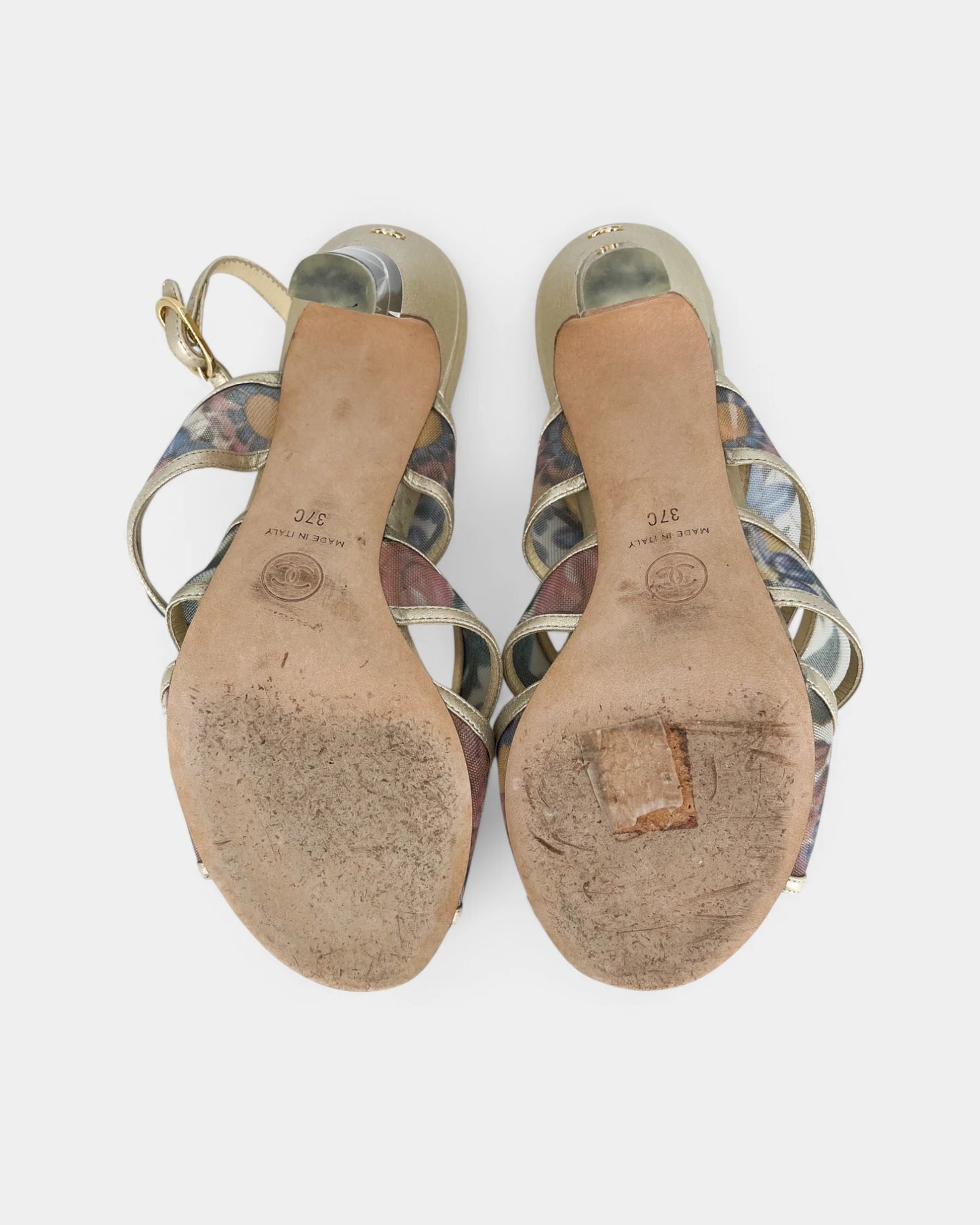 Slingbacks dorées - 37 EU / 6 US