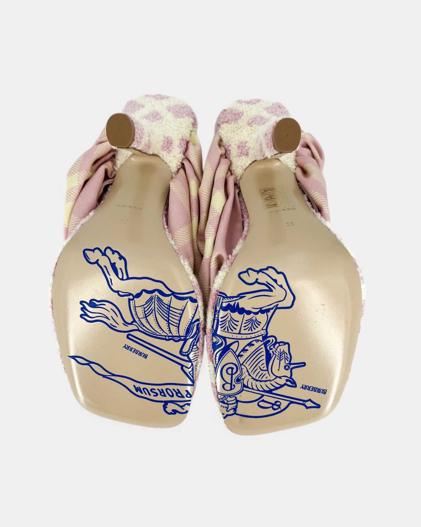 Mules roses et crèmes - 39 EU / 8 US