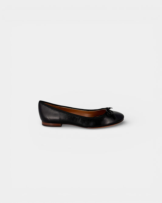 Ballerines en cuir noir