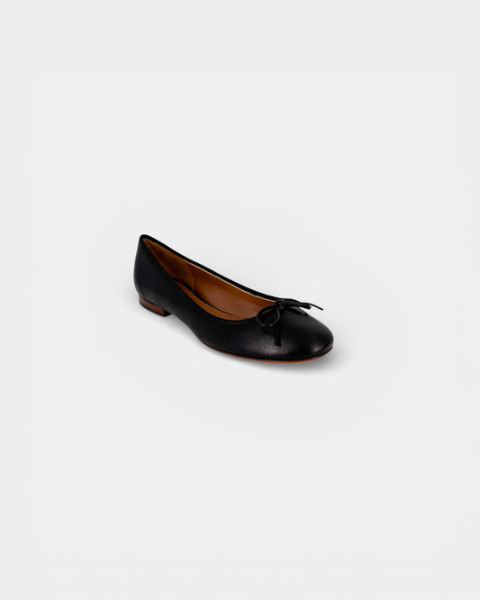 Ballerines en cuir noir