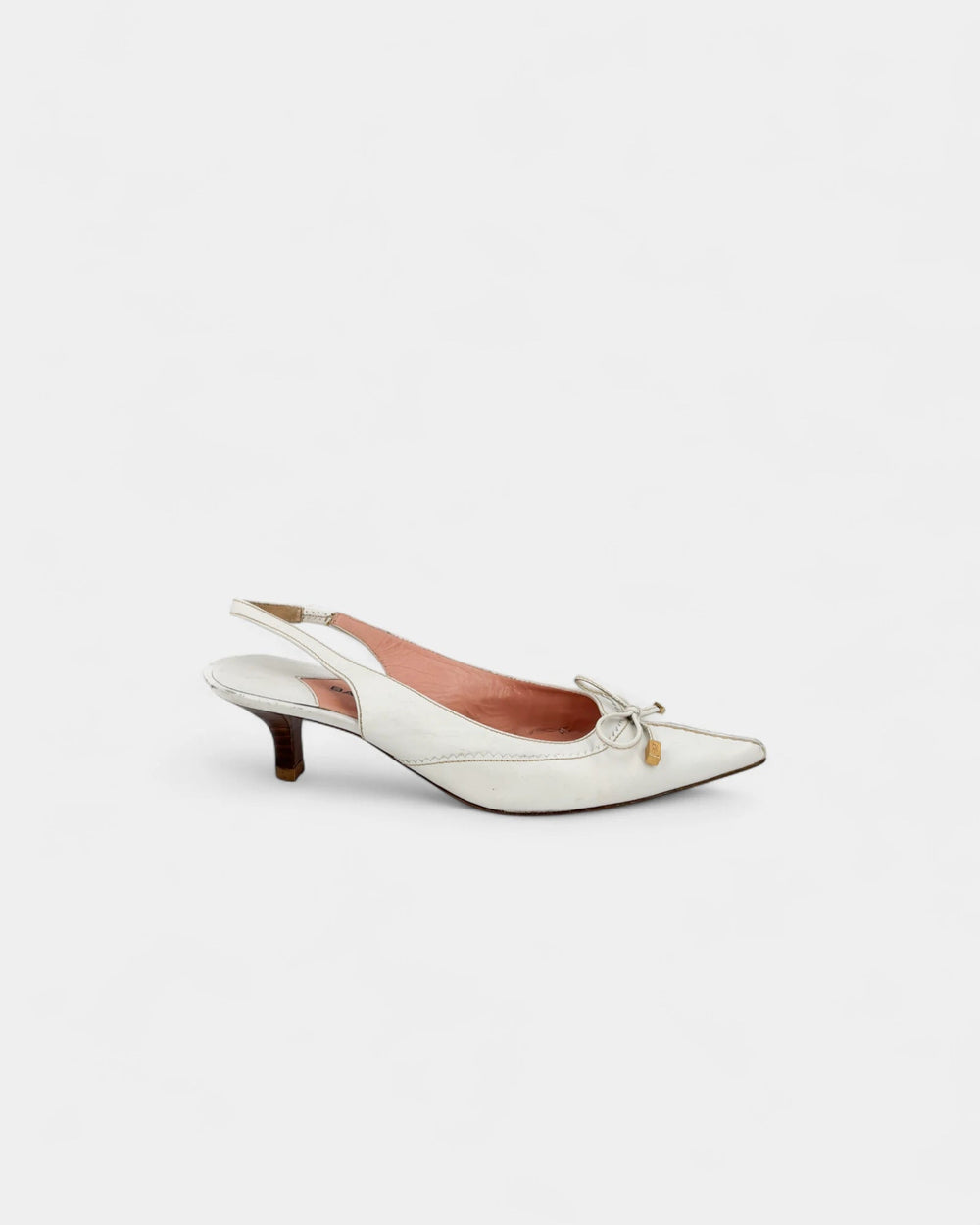 Slingbacks blancs à noeuds