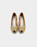 Open-toe wedge heels