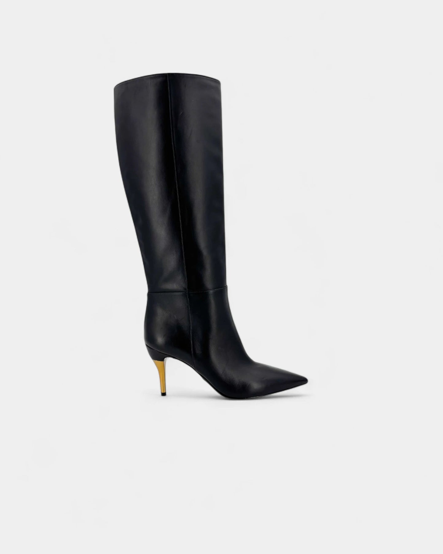 Bottes noires talons dorées - 39,5 EU / 8,5 US