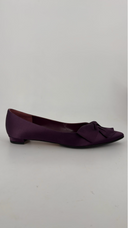 Ballerines satin violet Manolo Blahnik
