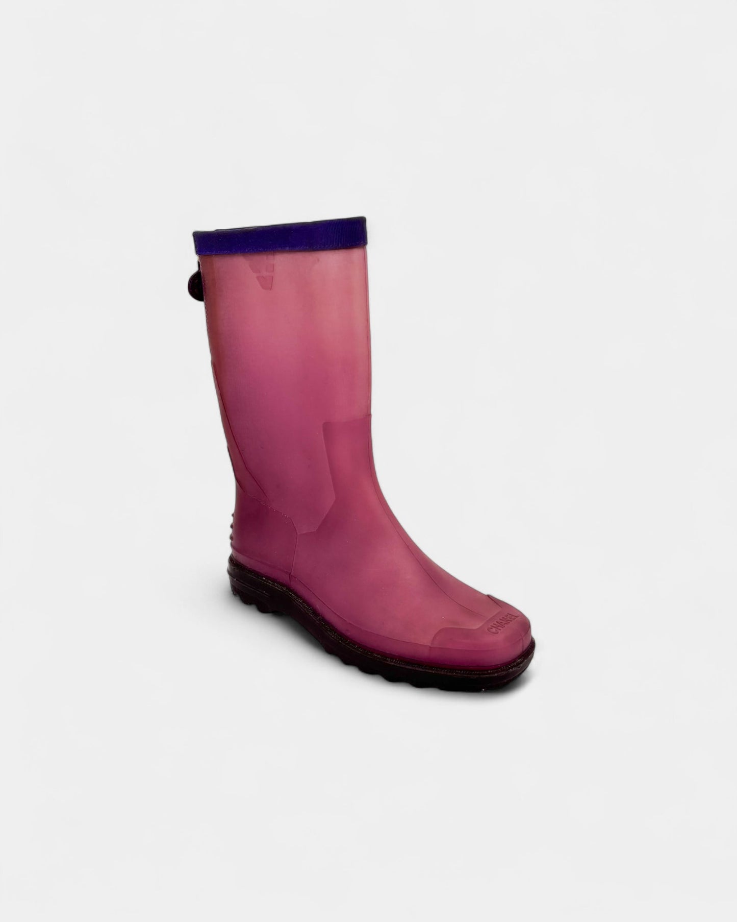 Bottes en caoutchouc rose