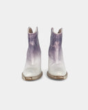 Santiags blanches et violettes