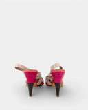 Pink heeled sandals