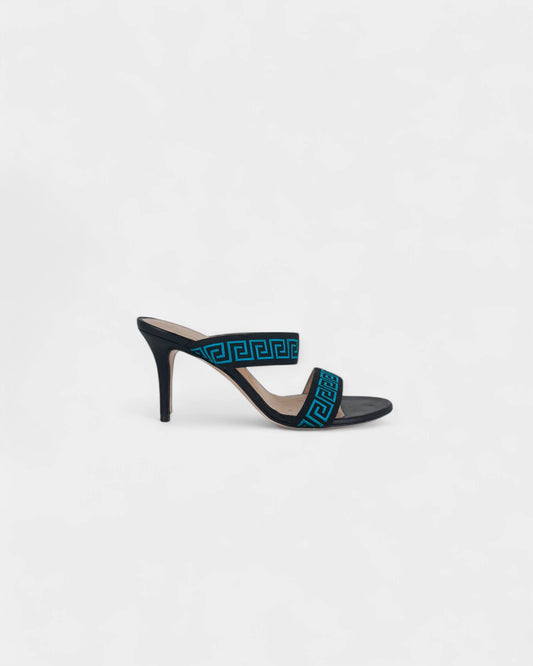 Mules noires et bleues - 36 EU / 6 US