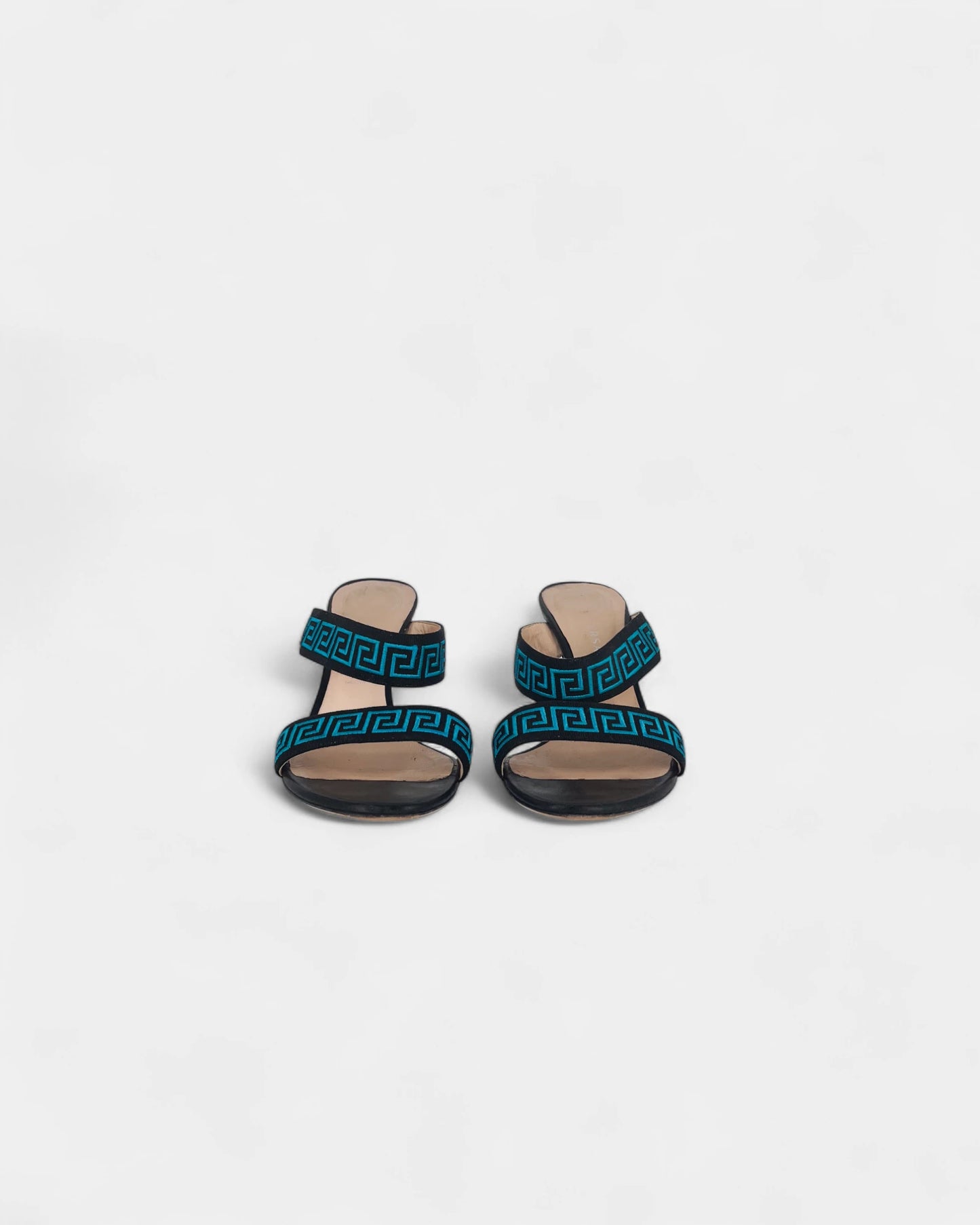 Mules noires et bleues - 36 EU / 6 US