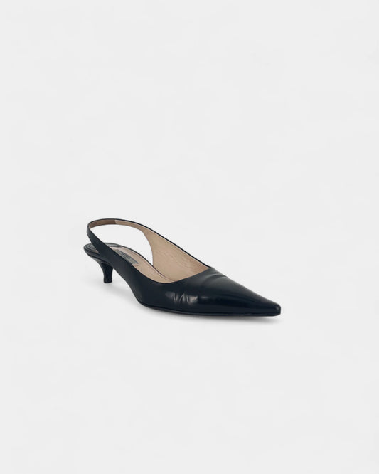 Slingbacks noires - 38 EU / 8 US