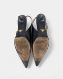 Slingbacks noires - 38 EU / 7 US