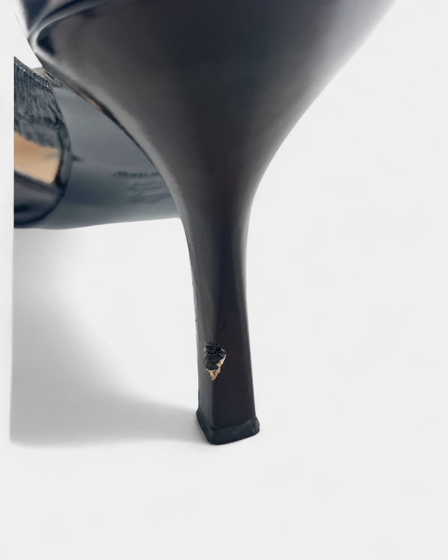 Mules noires vernies - 40 EU / 10 US