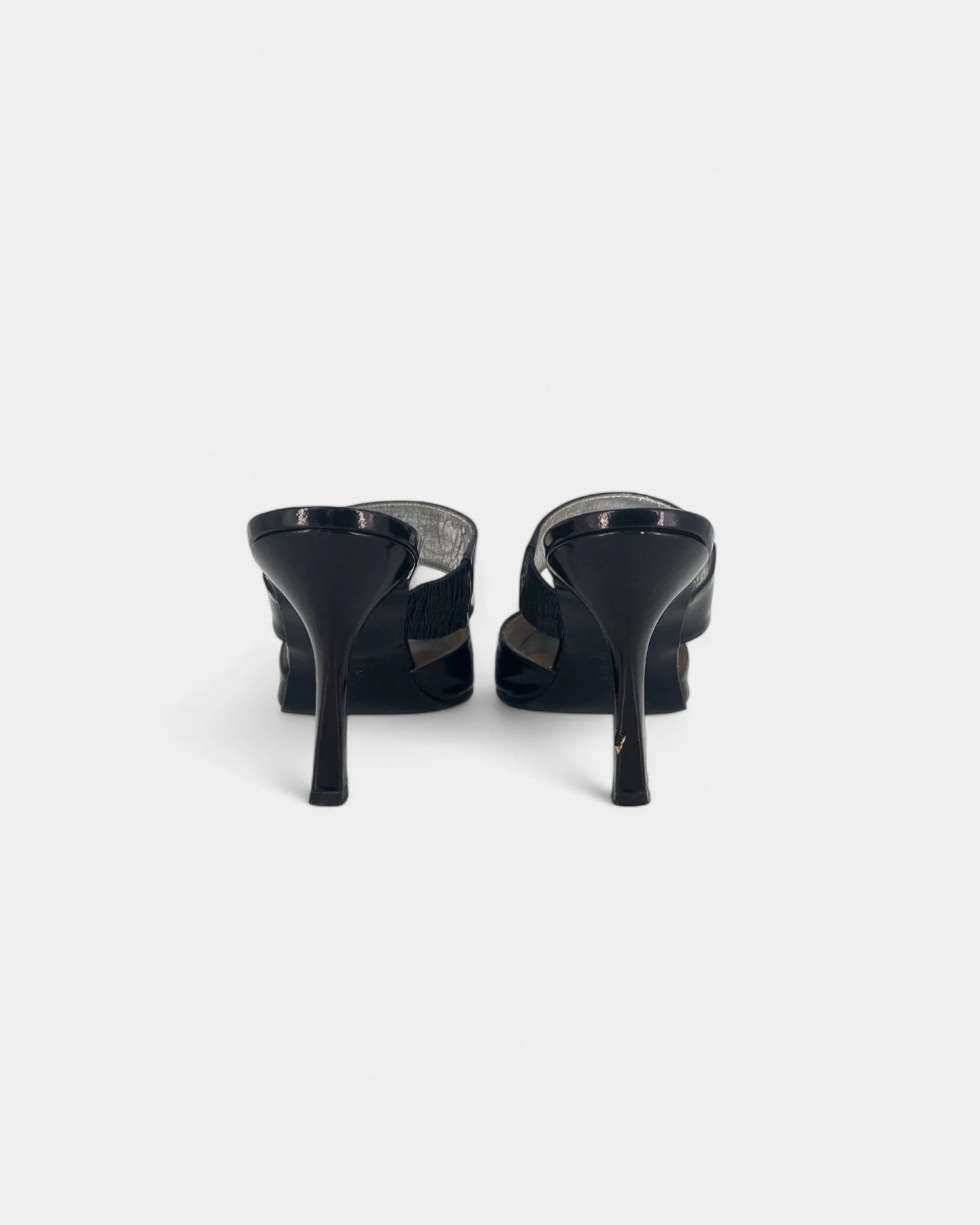 Mules noires vernies - 40 EU / 10 US
