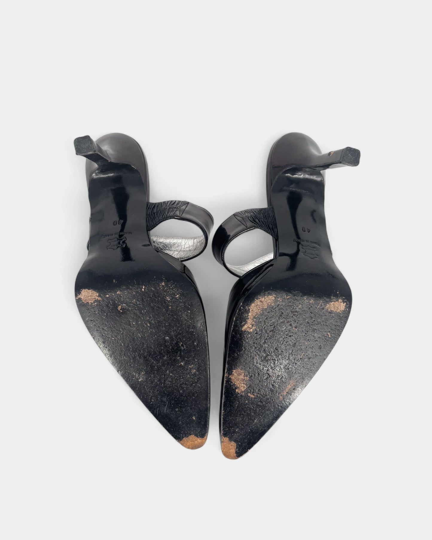Mules noires vernies - 40 EU / 10 US