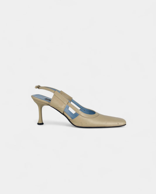 Slingbacks crèmes - 39 EU / 9 US