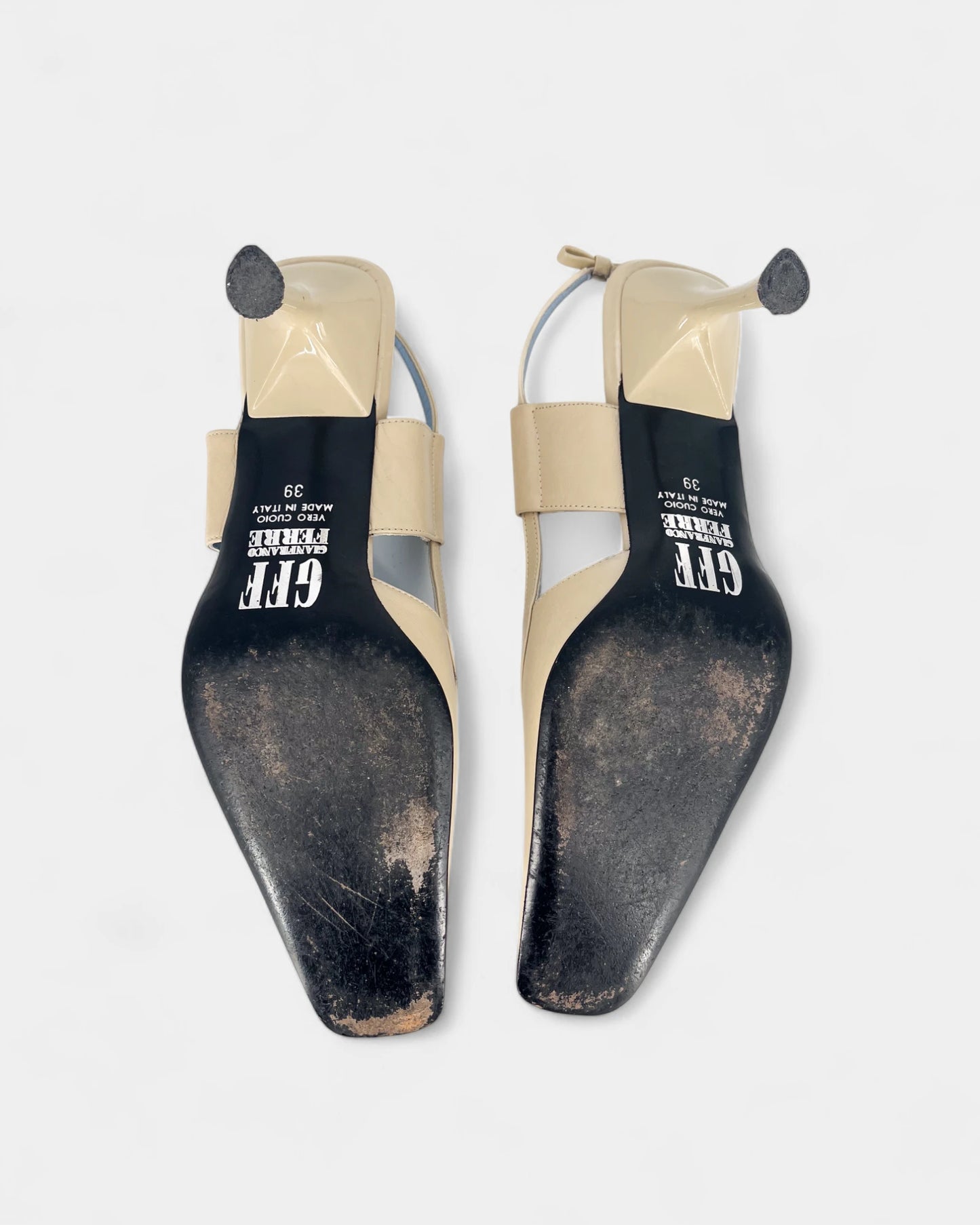 Slingbacks crèmes - 39 EU / 9 US