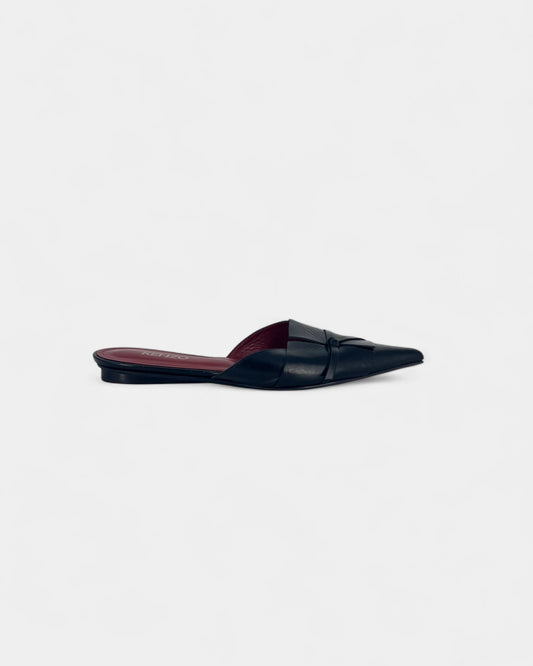 Mules noires plates - 39 EU / 9 US
