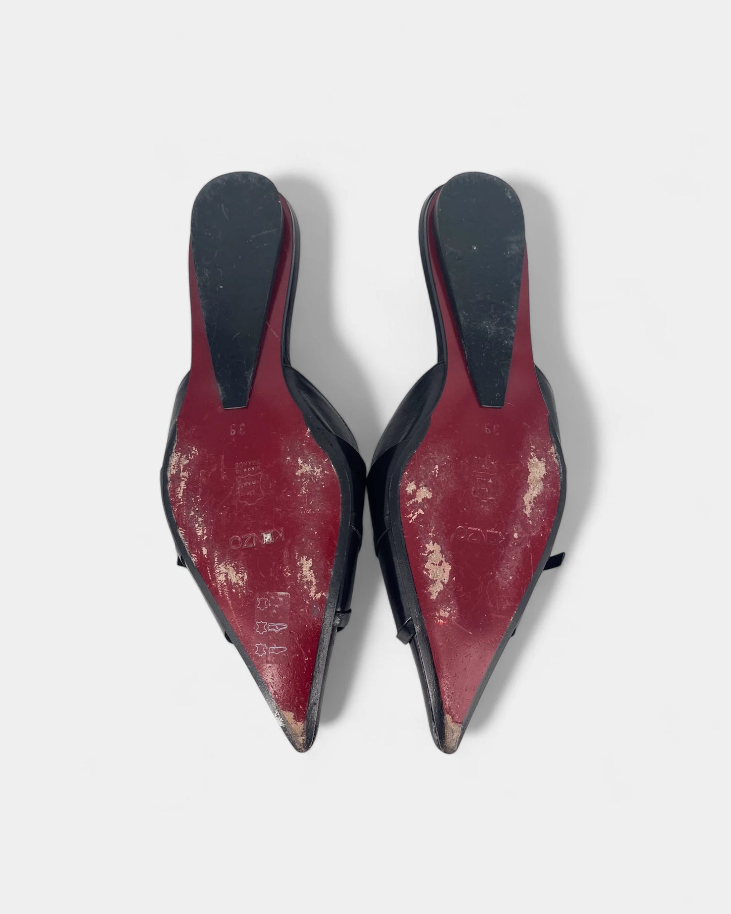 Mules noires plates - 39 EU / 9 US