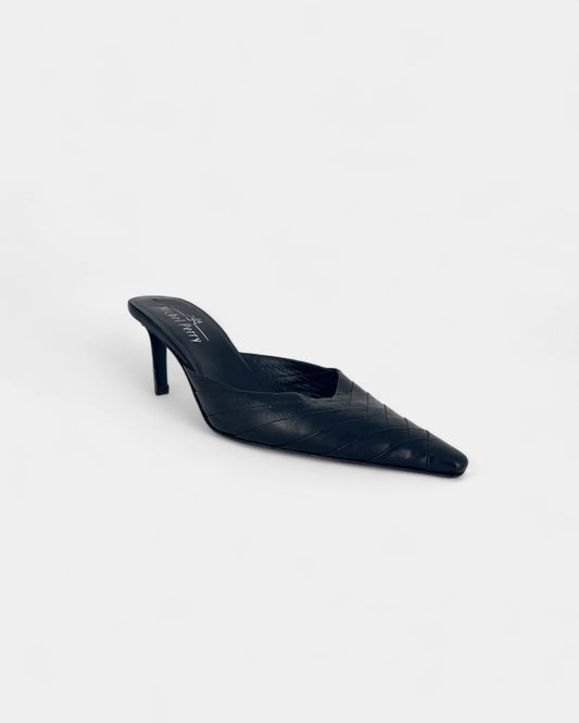 Mules noires à talons - 41 EU / 11 US