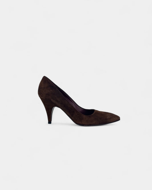 Escarpins marrons en daim - 37.5 EU / 7.5 US