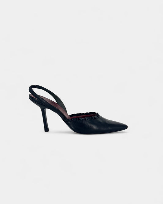 Slingbacks noires - 38 EU / 8 US