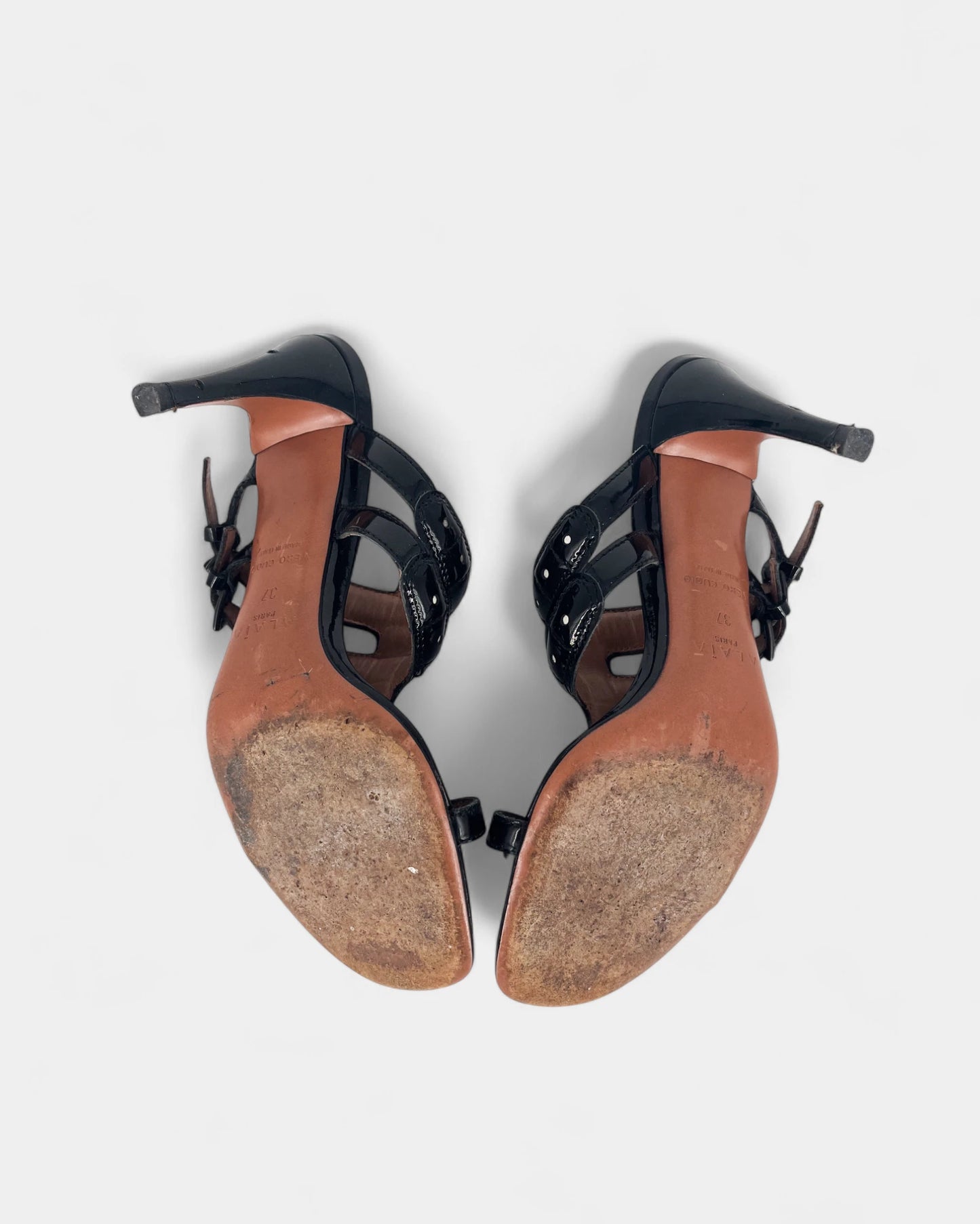 Mules noires à talons - 37 EU / 7 US
