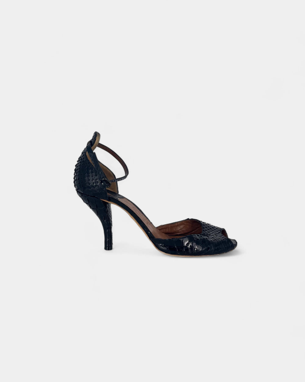 Escarpins noirs à motif crocodile - 37.5 EU / 7.5 US