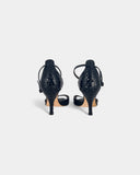 Escarpins noirs à motif crocodile