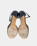 Escarpins noirs à motif crocodile