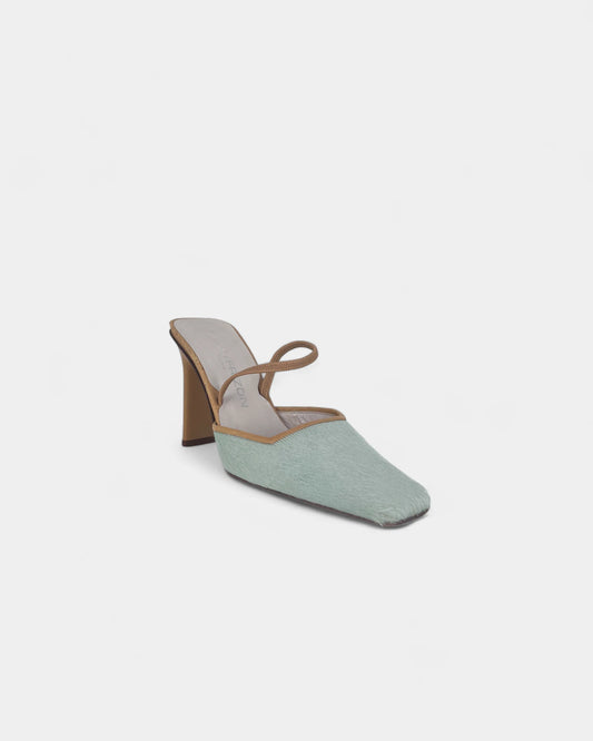 Slingbacks bleues et camels - 36 EU / 6 US