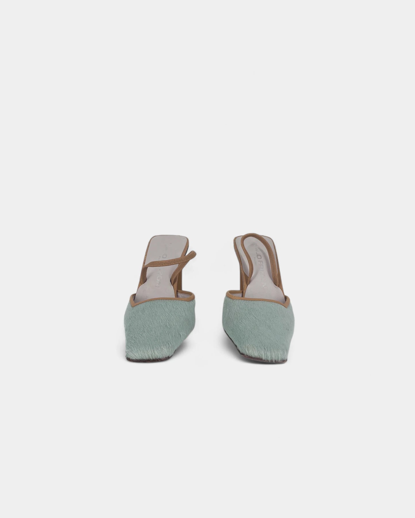 Slingbacks bleues et camels - 36 EU / 6 US