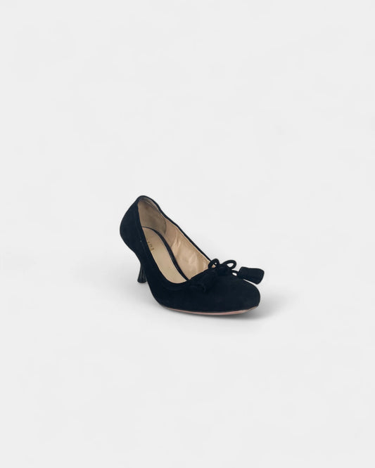 Ballerines noires à talons - 37.5 EU / 7.5 US