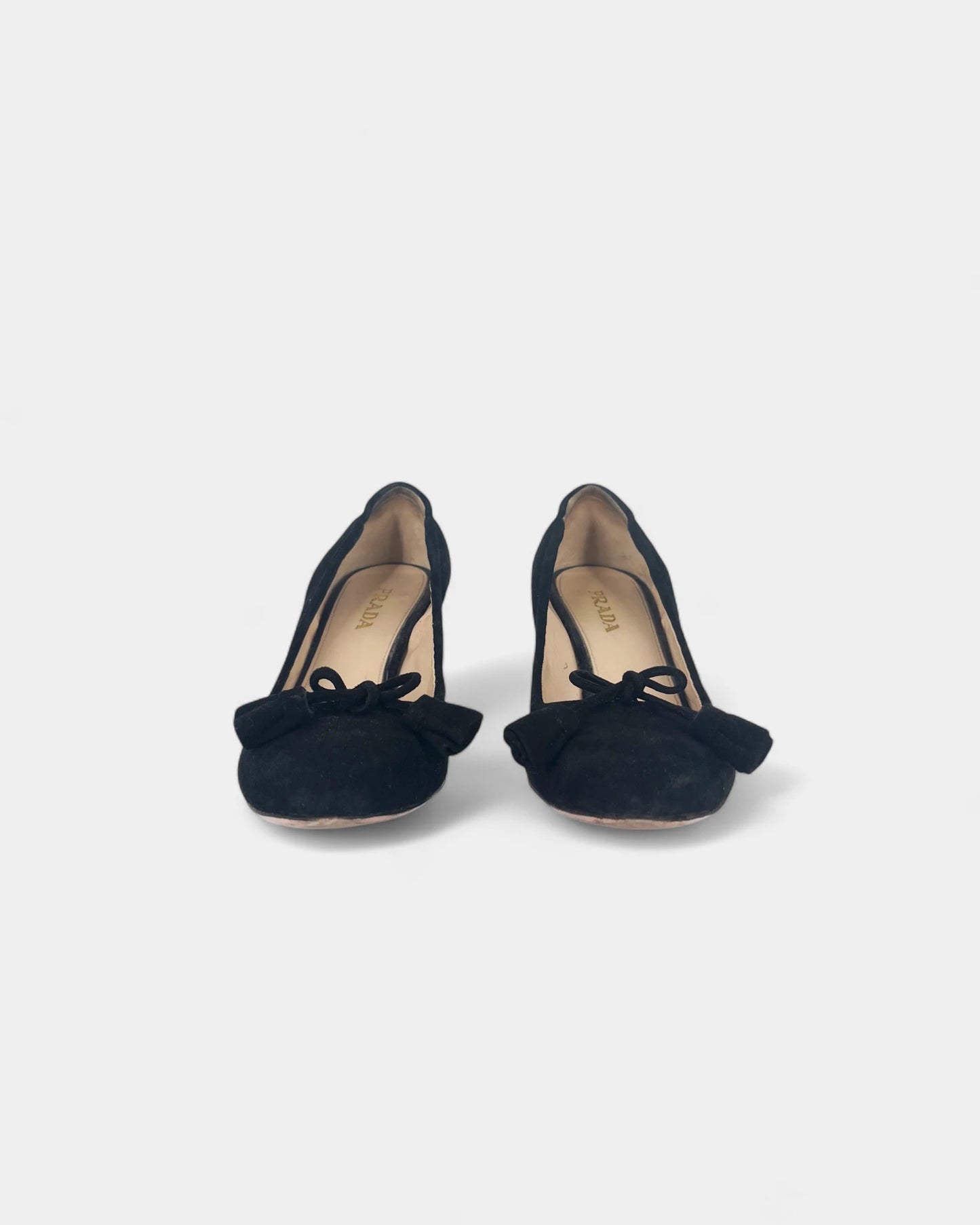 Ballerines noires à talons - 37.5 EU / 7.5 US