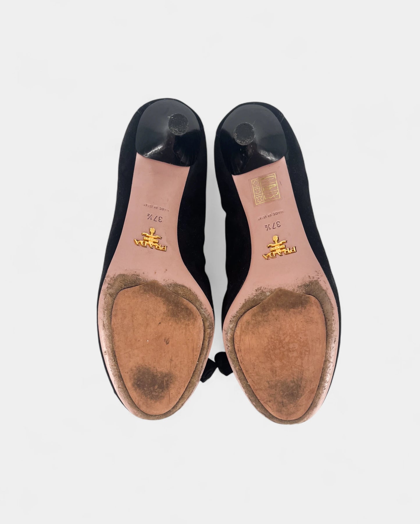 Ballerines noires à talons - 37.5 EU / 7.5 US