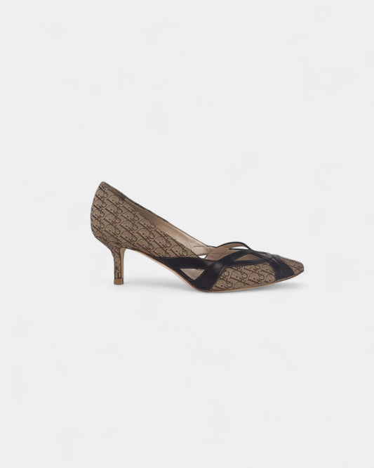 Escarpins marrons monogrammes - 36.5 EU / 6.5 US