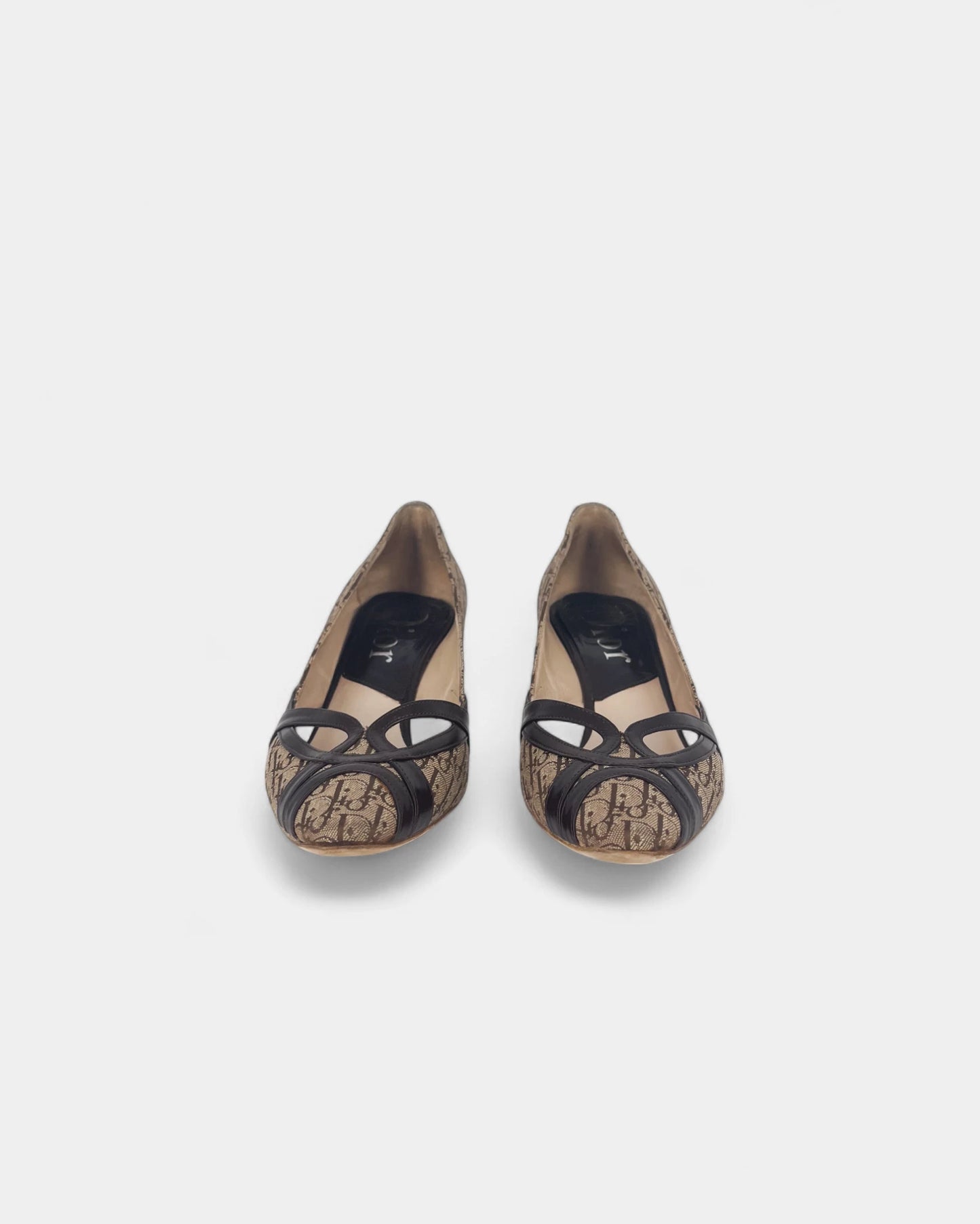 Escarpins marrons monogrammes - 36.5 EU / 6.5 US