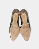 Escarpins marrons monogrammes