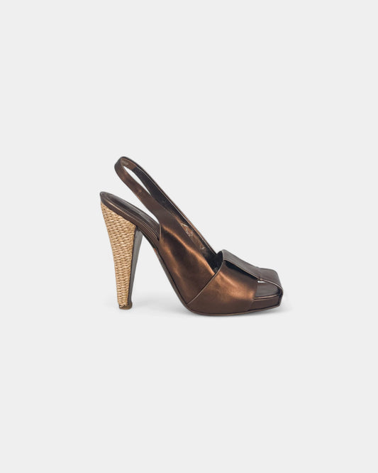 Slingbacks bronzes - 38 EU / 8 US