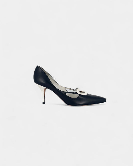 Escarpins noirs et blancs - 39.5 EU / 9.5 US