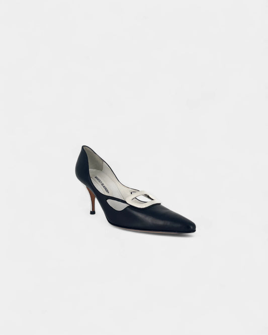 Escarpins noirs et blancs - 39.5 EU / 9.5 US