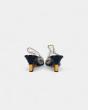 Slingbacks noires et dorées