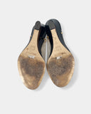 Slingbacks noires et dorées