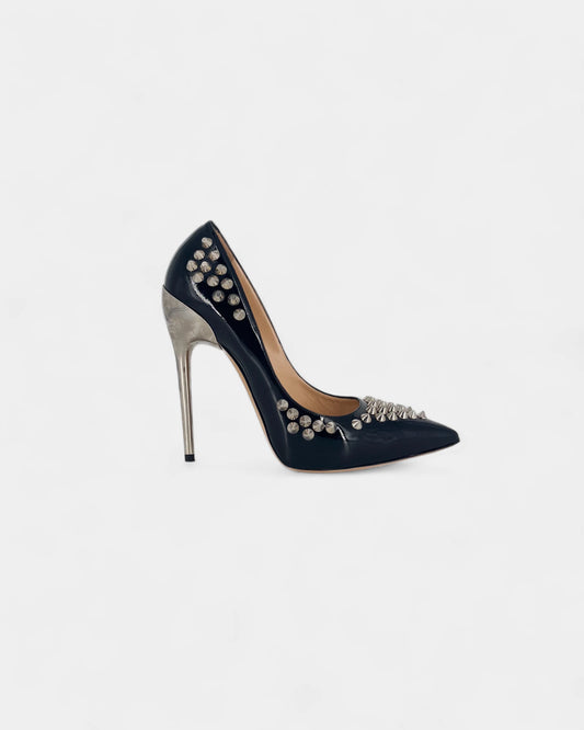 Escarpins noirs à clous - 41 EU / 11 US
