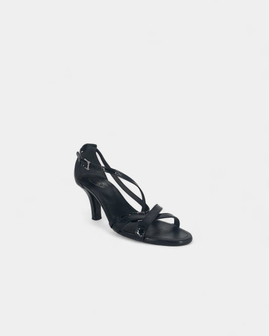 Sandales noires à talons - 36.5 EU / 6.5 US