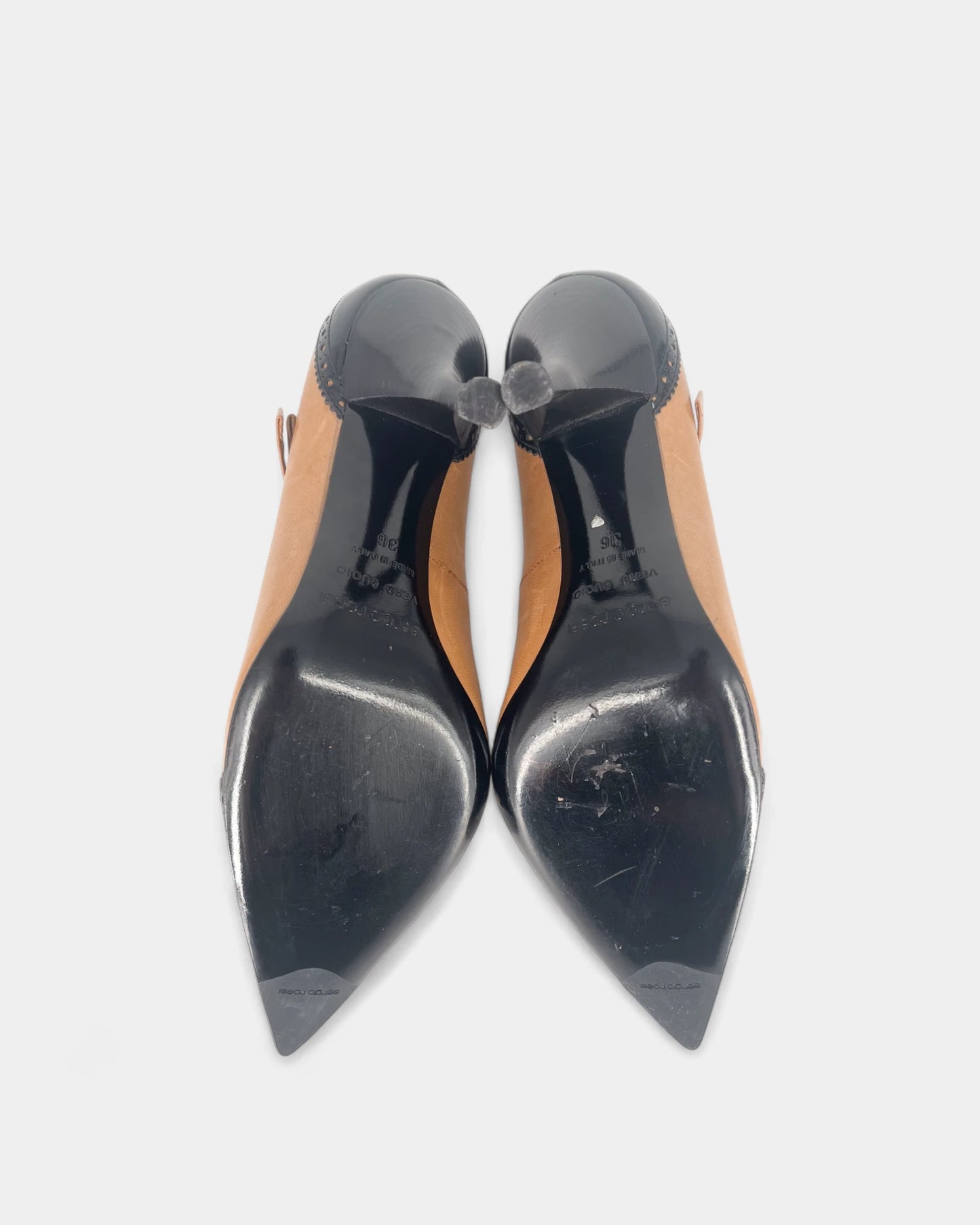 Escarpins noirs et marrons à noeuds - 36 EU / 6 US