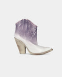 Santiags blanches et violettes